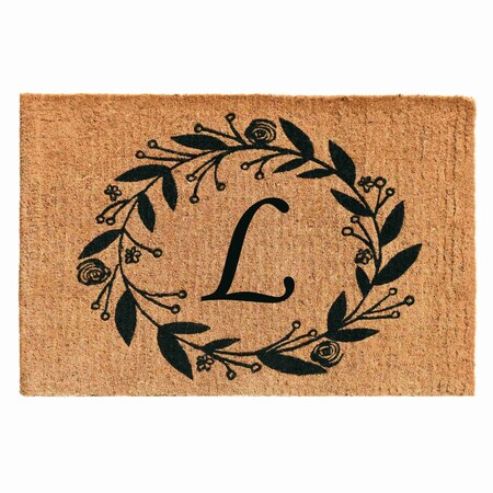 Calloway Mills Monogram Door Mat, Black, Natural, 24 in W x 36 in L 103362436L